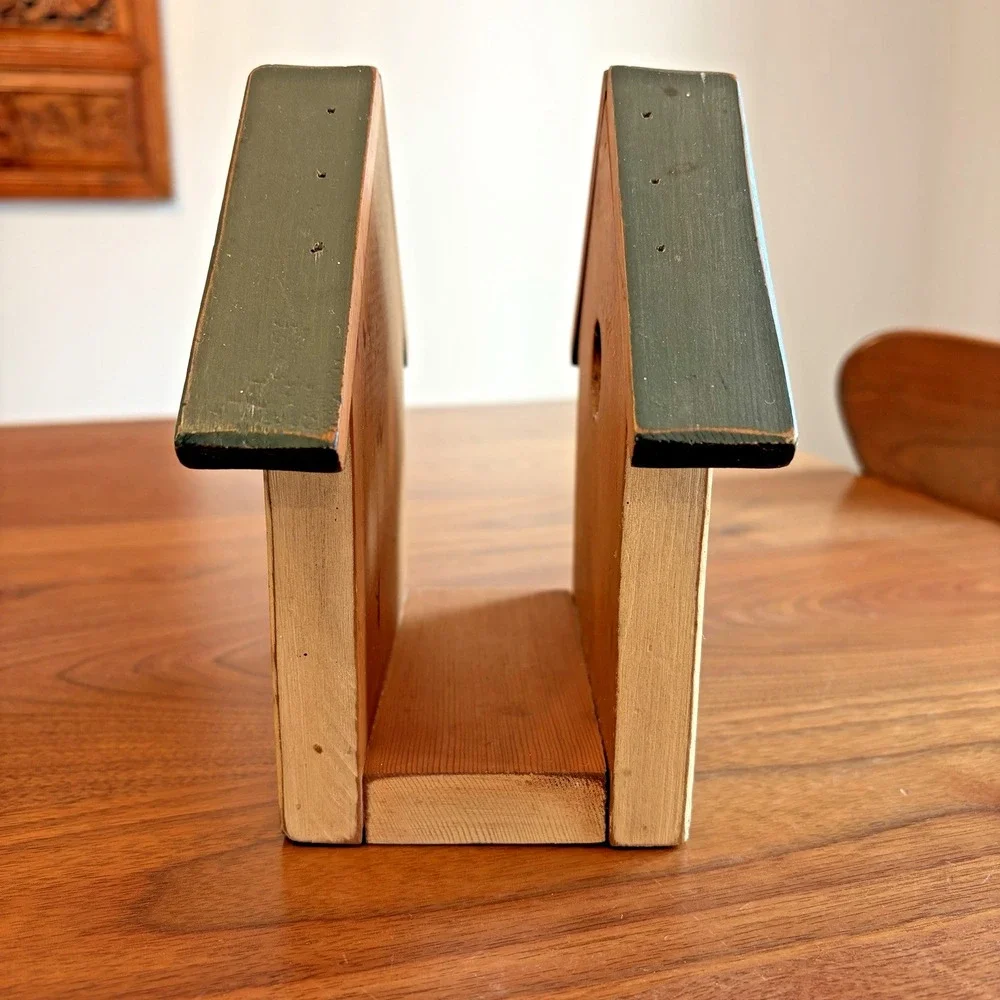 Wooden Birdhouse Napkin Holder Farmhouse Country Kitchen Backyard Cottage Core